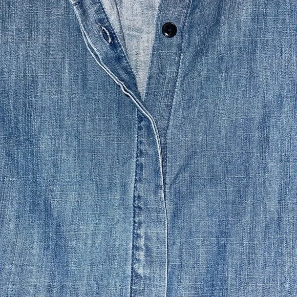 MADEWELL Denim Tie-Sleeve Button down Shirt size XS Soft Denim 100% Cotton - Picture 10 of 16